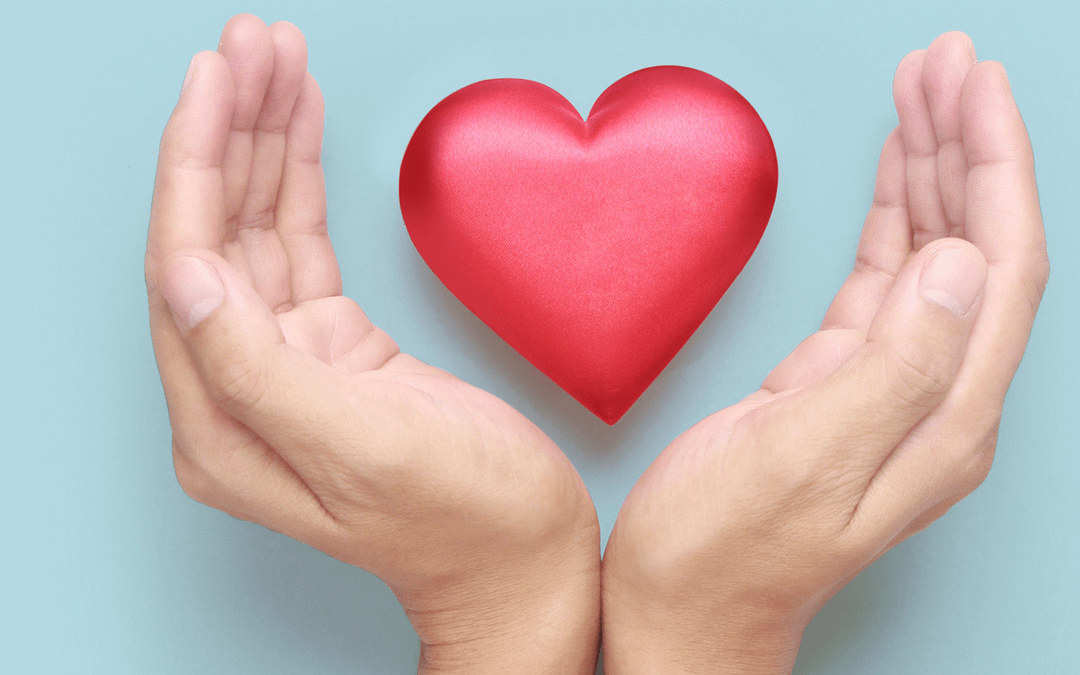 hands open under heart