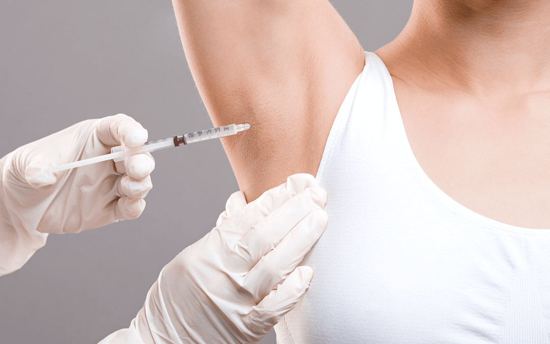 Patient receiving hyperhidrosis