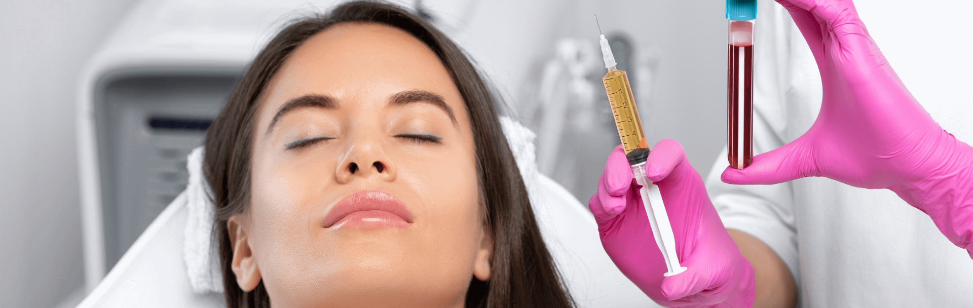 Patient receiving PRP Therapy
